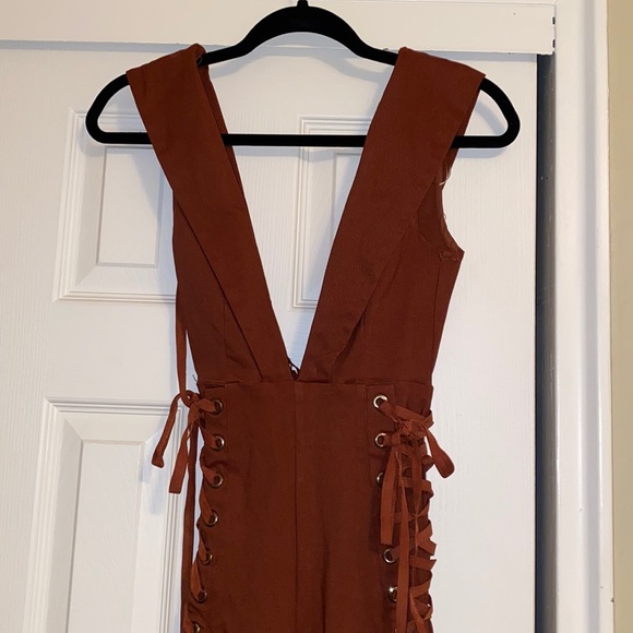 NWOT Lace up jumpsuit - Picture 3 of 6